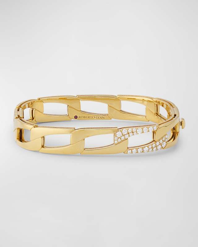 18K Yellow Gold Navarra Bangle, 48x58mm